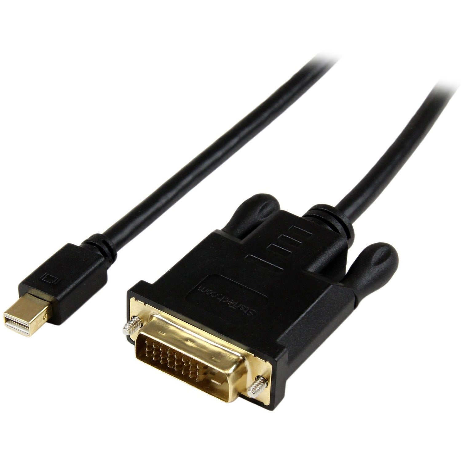 StarTech.com 3 ft Mini DisplayPort to DVI-D Video Cable Adapter, Male/Male, Black, Supports 1920 x 1200, 1 Each