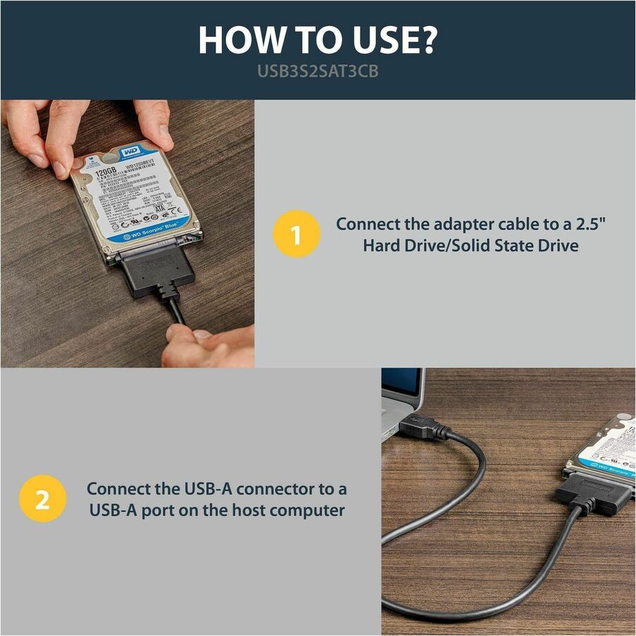 StarTech.com SATA/USB Data Transfer/Power Cable