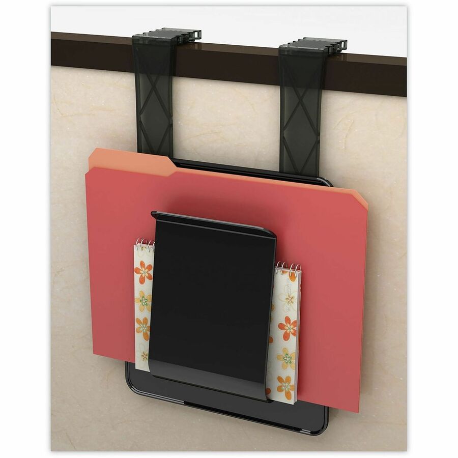 Deflecto Stand-Tall Wall File - 10.63" Height x 9.25" Width x 1.75" Depth - Break Resistant - Black - 1 Each