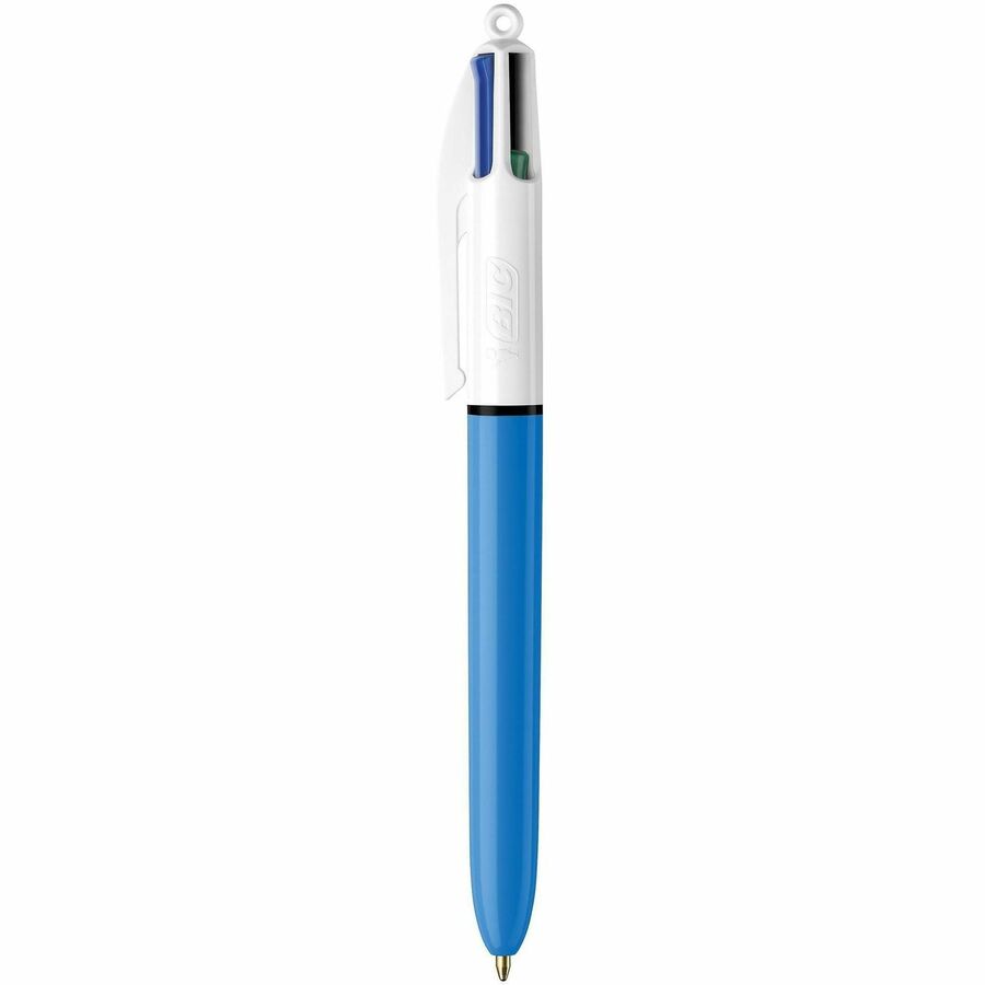 BIC 4-Color Retractable Pen - Fine, Medium Pen Point - Refillable - Retractable - Multi, Black, Red, Green Ink - 1 Pack