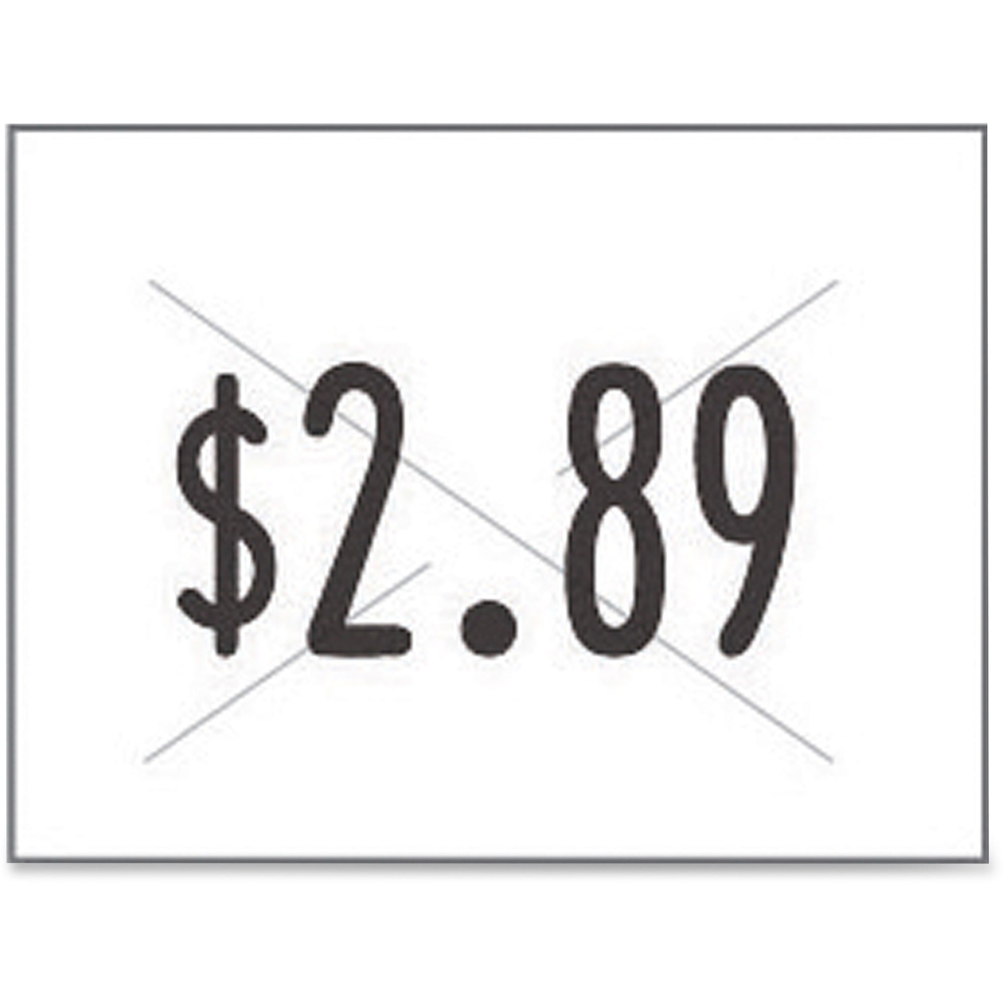 5/8" Width x 13/16" Length - Rectangle - White - Paper - Tamper Resistant, Self-adhesive - 1000 / Roll - 1 / Pack