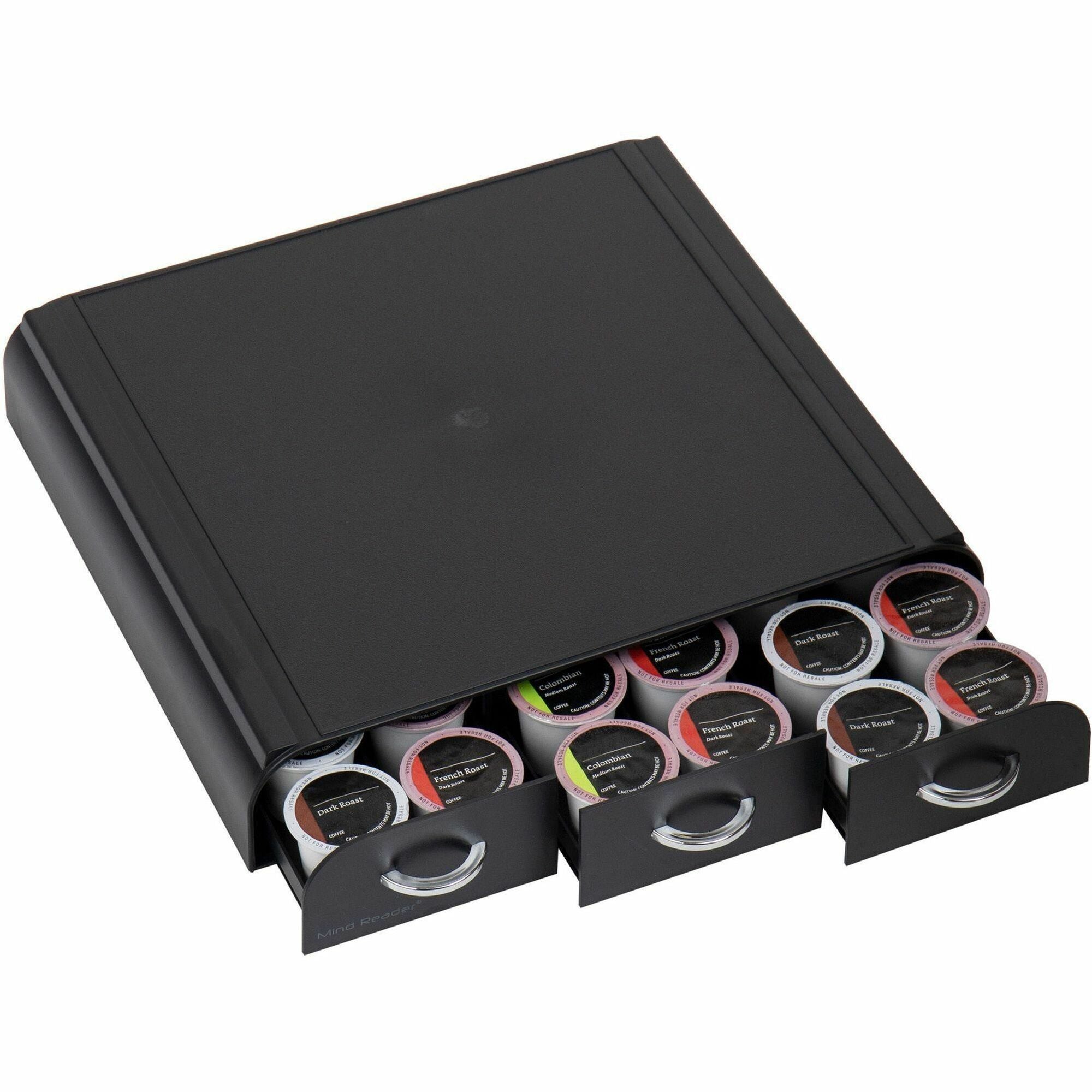 36 x Coffee Pod - 3 Drawer(s) - 13.50" Height x 13.25" Width x 3.25" Depth - Counter - Heat Resistant - 1 Each