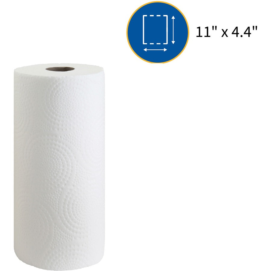 Genuine Joe Kitchen Roll Flexible Size Towels - 2 Ply - 1 5/8" Core - White - 24 / Carton