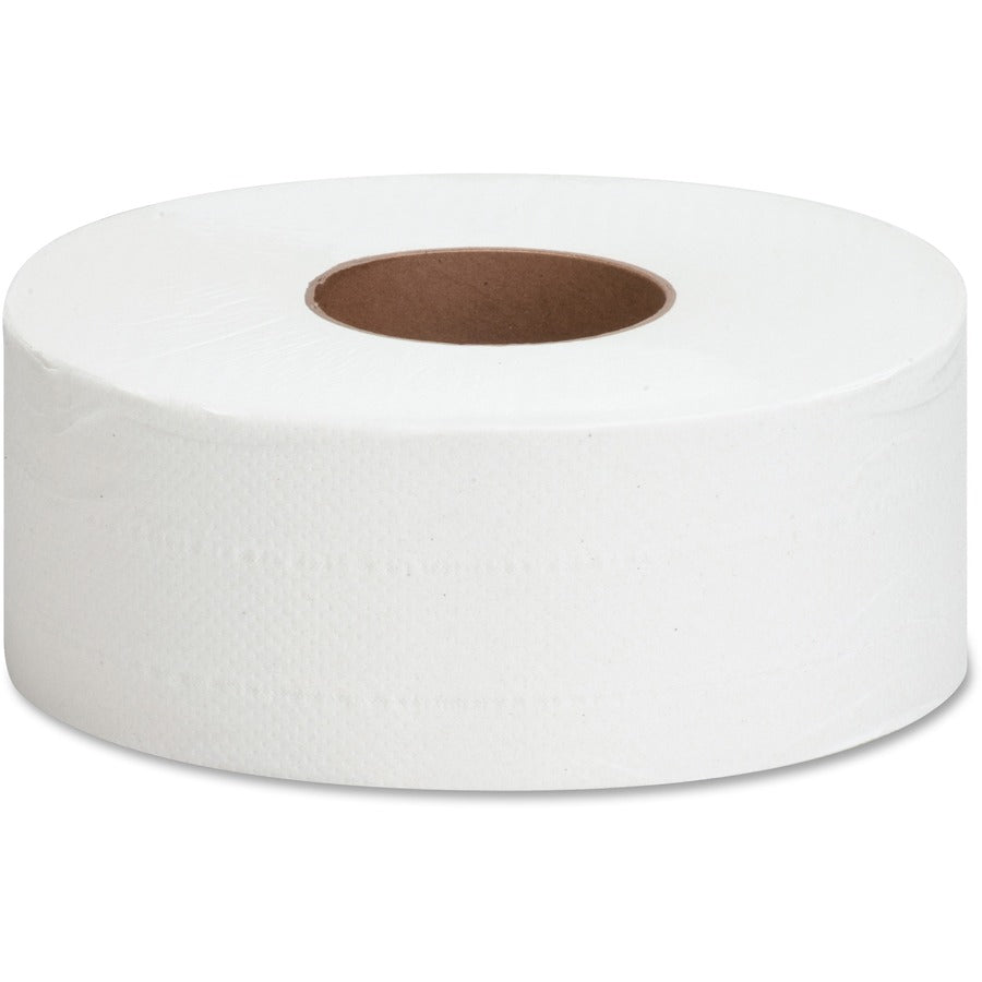 2 Ply - 3.25" Width x 1000 ft Length - 9" Roll Diameter - 3 19/64" Core - White - 12 / Carton