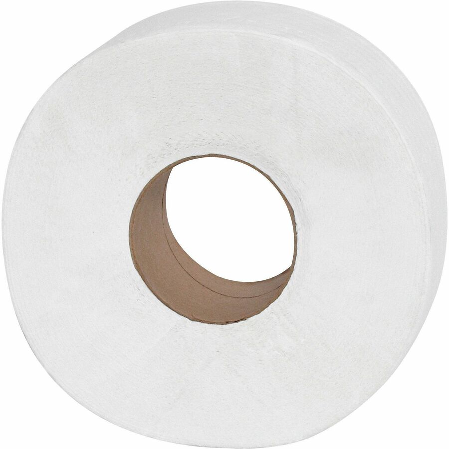 2 Ply - 3.25" Width x 1000 ft Length - 9" Roll Diameter - 3 19/64" Core - White - 12 / Carton