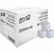 Genuine Joe 2-ply Standard Bath Tissue Rolls - 2 Ply - 4" Width x 3.20" Length - 500 Sheets/Roll - 1 5/8" Core - White - 96 / Carton