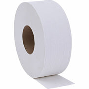 Genuine Joe 2-ply Jumbo Roll Dispenser Bath Tissue - 2 Ply - 3.30" Width x 650 ft Length - 3 19/64" Core - White - 12 / Carton