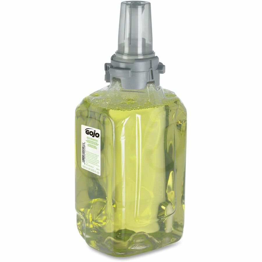 Gojo&reg; ADX-12 GingerCitrus Handwash Refill - Ginger Citrus Scent - 1.32 quart - Pump Bottle Dispenser - Kill Germs - Hand, Skin, Hair, Body - Moisturizing - Green - Bio-based - 1 Each