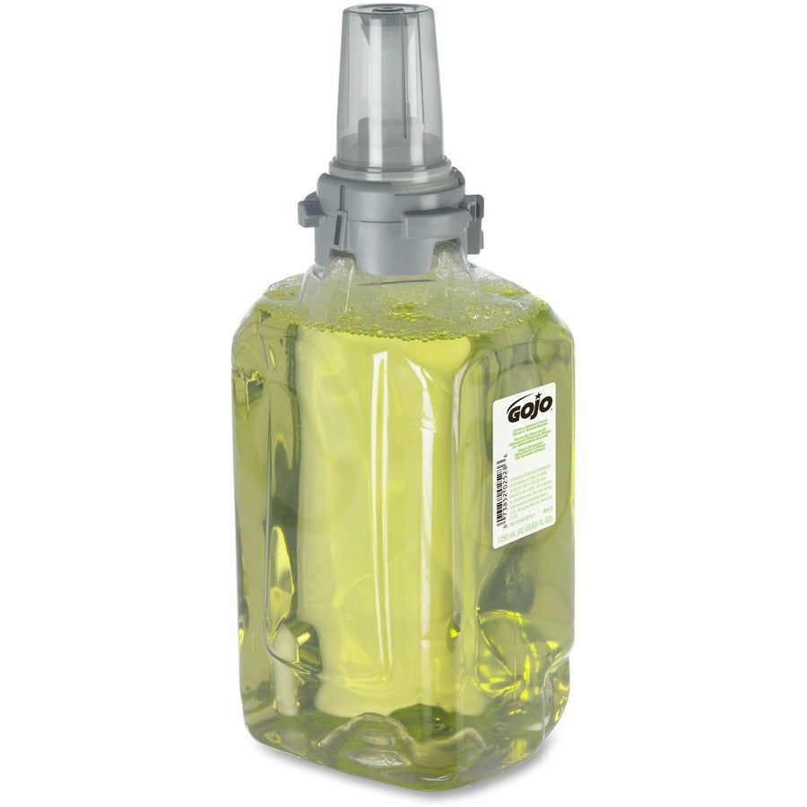 Gojo&reg; ADX-12 GingerCitrus Handwash Refill - Ginger Citrus Scent - 1.32 quart - Pump Bottle Dispenser - Kill Germs - Hand, Skin, Hair, Body - Moisturizing - Green - Bio-based - 1 Each