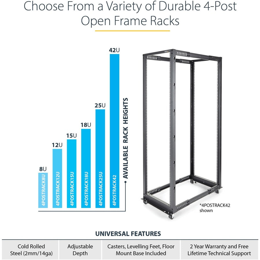 StarTech.com 4POSTRACK42 Rack Frame