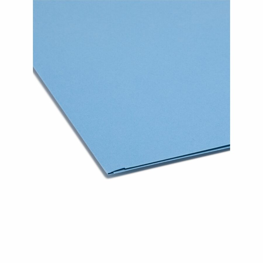 Smead SuperTab 1/3 Tab Cut Letter Recycled Top Tab File Folder - 8 1/2" x 11" - 3 Internal Pocket(s) - 11 pt. - 1 Plys - Blue, Red, Green, Yellow - Flap - 10% Recycled - 12 / Pack