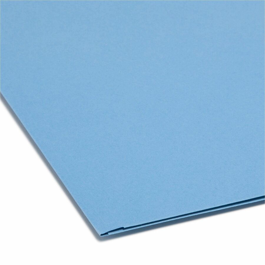 Smead SuperTab 1/3 Tab Cut Letter Recycled Top Tab File Folder - 8 1/2" x 11" - 3 Internal Pocket(s) - 11 pt. - 1 Plys - Blue, Red, Green, Yellow - Flap - 10% Recycled - 12 / Pack