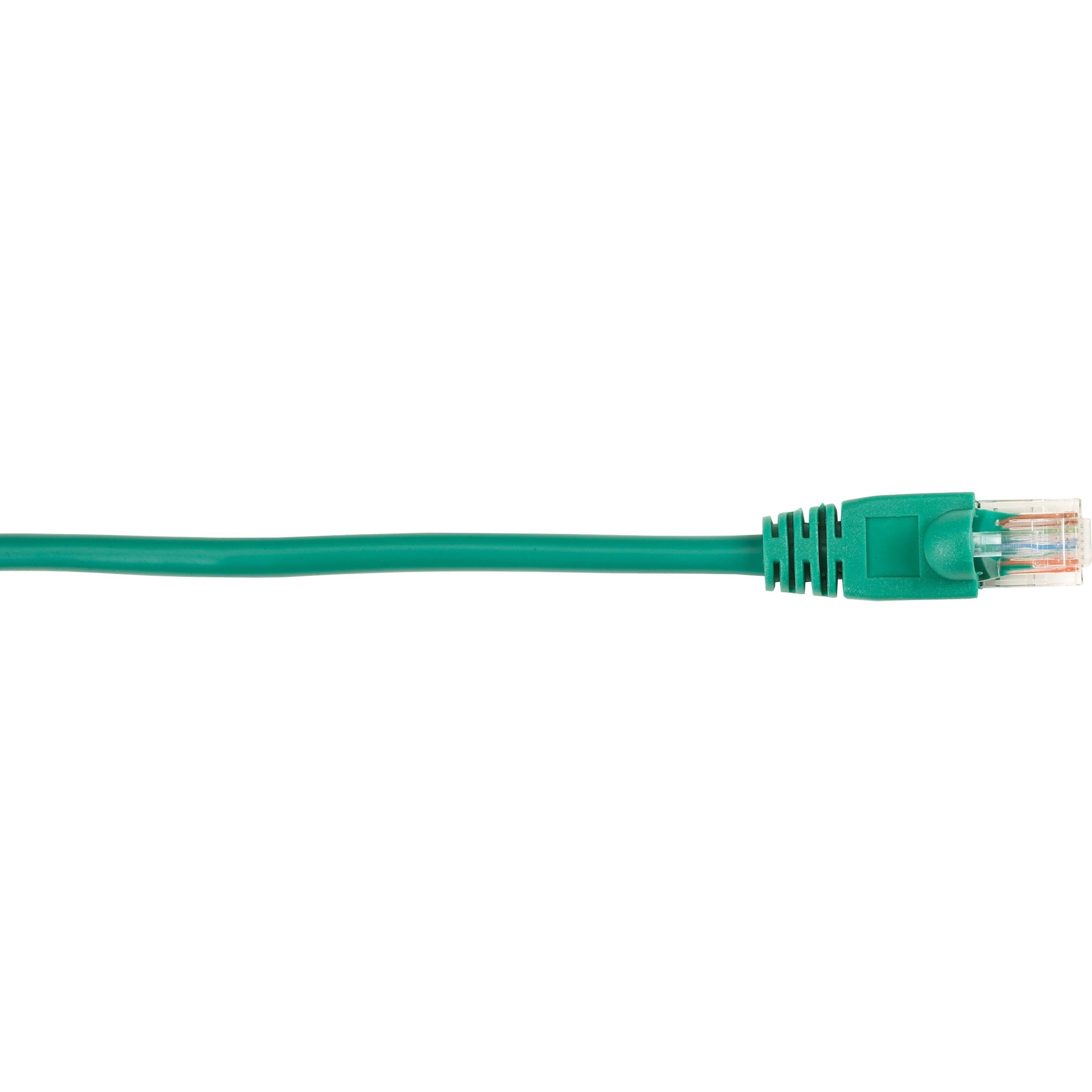 Black Box Connect Cat.5e UTP Patch Network Cable, 6 ft, RJ-45 Male to Male, 1 Gbit/s, Gold Plated Contacts, 26 AWG, Snagless Boot, Green, 1 Each