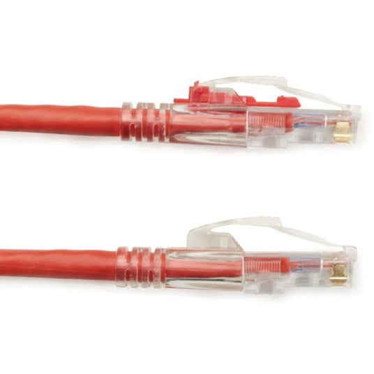 Black Box GigaTrue 3 Cat6 UTP Patch Network Cable, 1 ft, RJ-45 Male/Male, 24 AWG, Red, Gold-Plated Contacts, Snagless Boot, 1 Each