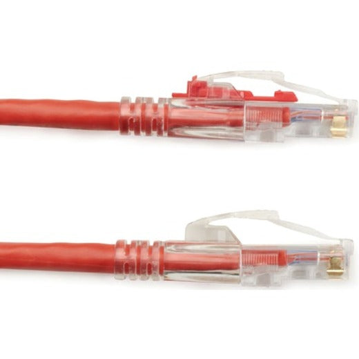 Black Box GigaTrue 3 Cat6 UTP Patch Cable, 7 ft, RJ-45 Male/Male, 24 AWG, Gold Plated Contacts, Snagless Boot, Red, 1 Each