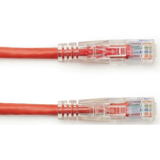 Black Box GigaTrue 3 Cat6 UTP Patch Cable, 7 ft, RJ-45 Male/Male, 24 AWG, Gold Plated Contacts, Snagless Boot, Red, 1 Each