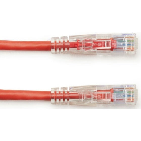 Black Box GigaTrue 3 Cat6 UTP Patch Network Cable, 15 ft, RJ-45 Male/Male, 24 AWG, Red, Gold-Plated Contacts, Snagless Boot, 1 Each
