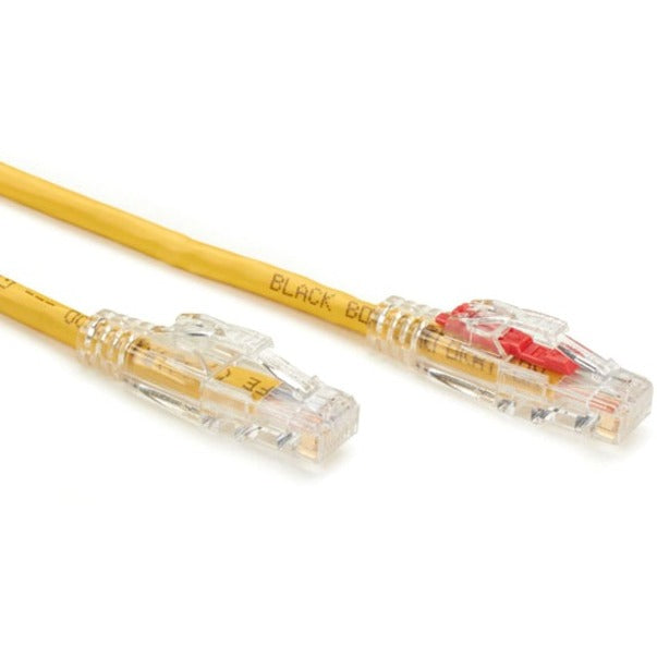 Black Box GigaTrue 3 Cat6 UTP Patch Cable, 5 ft, RJ-45 Male/Male, 24 AWG, Gold Plated Contacts, Snagless Boot, Yellow, 1 Each