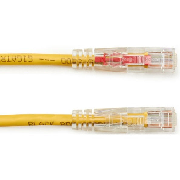 Black Box GigaTrue 3 Cat.6 UTP Patch Network Cable, 10 ft, RJ-45 Male/Male, 24 AWG, Gold Plated Contacts, Snagless Boot, Yellow, 1 Each