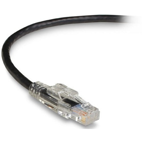 Black Box GigaTrue 3 Cat6 UTP Patch Cable, 3 ft, RJ-45 Male/Male, 24 AWG, Gold-Plated Contacts, Snagless Boot, Black, 1 Each