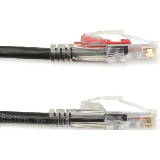 Black Box GigaTrue 3 Cat6 UTP Patch Cable, 3 ft, RJ-45 Male/Male, 24 AWG, Gold-Plated Contacts, Snagless Boot, Black, 1 Each