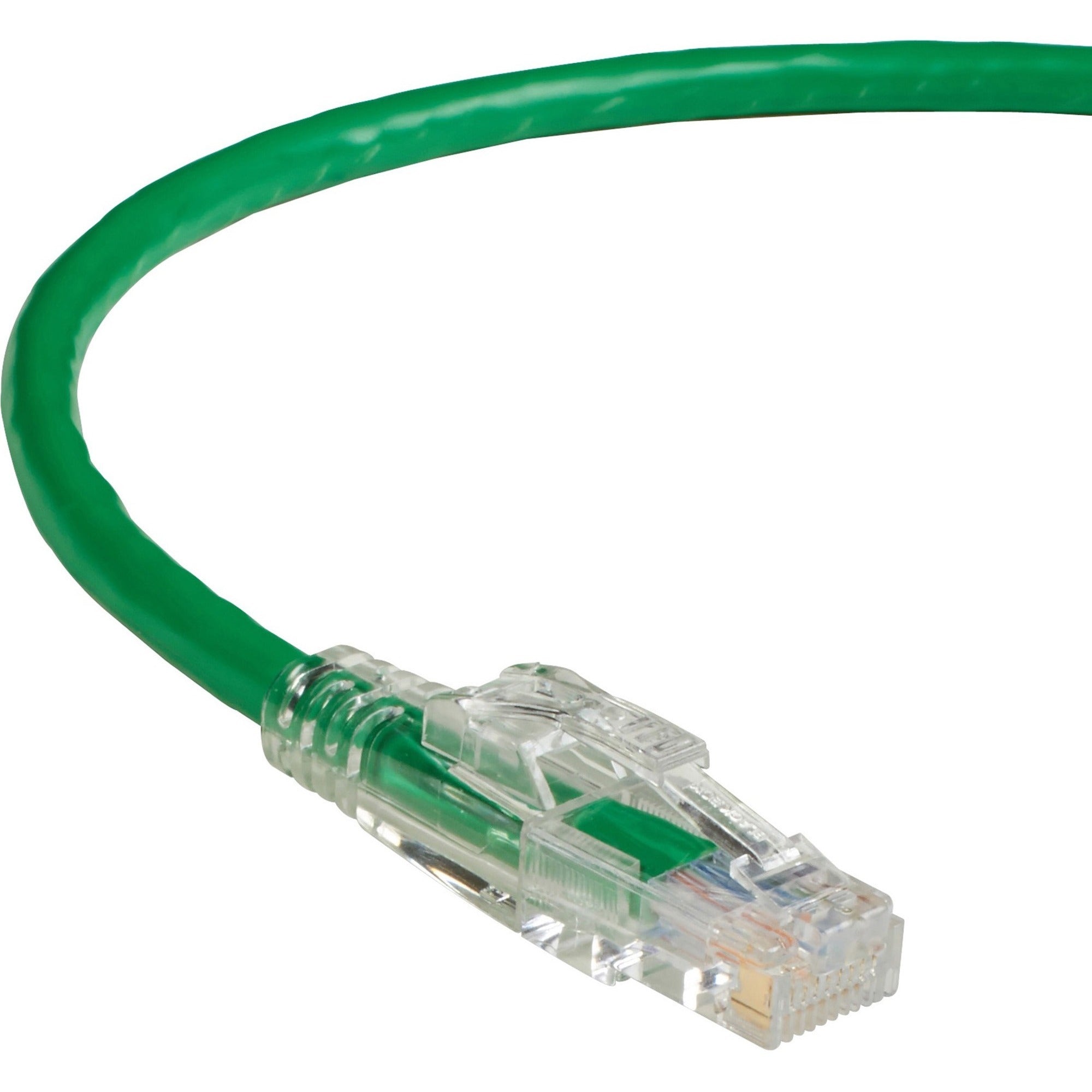Black Box GigaTrue 3 Cat.6 UTP Patch Network Cable, 15 ft, RJ-45 Male/Male, 24 AWG, Gold Plated Contacts, Snagless Boot, Green, 1 Each