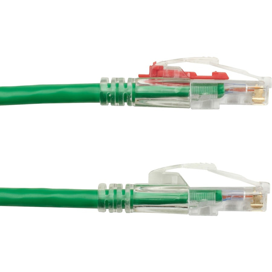Black Box GigaTrue 3 Cat.6 UTP Patch Network Cable, 15 ft, RJ-45 Male/Male, 24 AWG, Gold Plated Contacts, Snagless Boot, Green, 1 Each