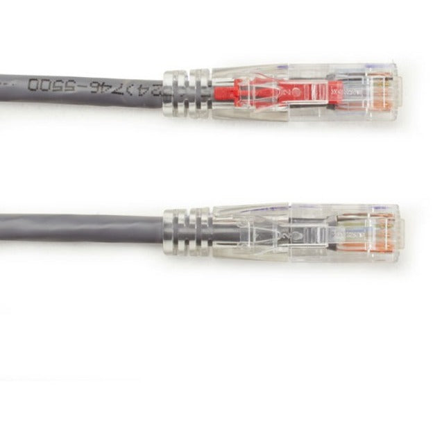 Black Box GigaTrue 3 Cat6 UTP Patch Network Cable, 5 ft, RJ-45 Male/Male, 24 AWG, Gold Plated Contacts, Snagless Boot, Gray, 1 Each