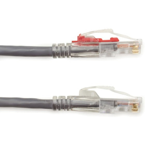 Black Box GigaTrue 3 Cat.6 UTP Patch Network Cable, 7 ft, RJ-45 Male/Male, 24 AWG, Gold Plated Contacts, Snagless Boot, Gray, 1 Each