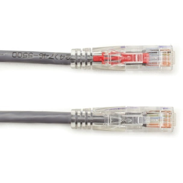 Black Box GigaTrue 3 Cat6 UTP Patch Cable, 10 ft, RJ-45 Male/Male, 24 AWG, Gold Plated Contacts, Snagless Boot, Gray, 1 Each
