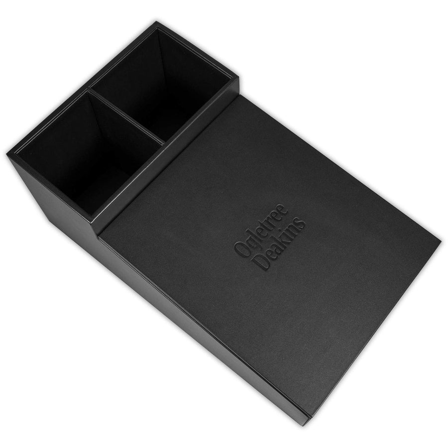 Dacasso Classic Leather Coffee Condiment Organizer