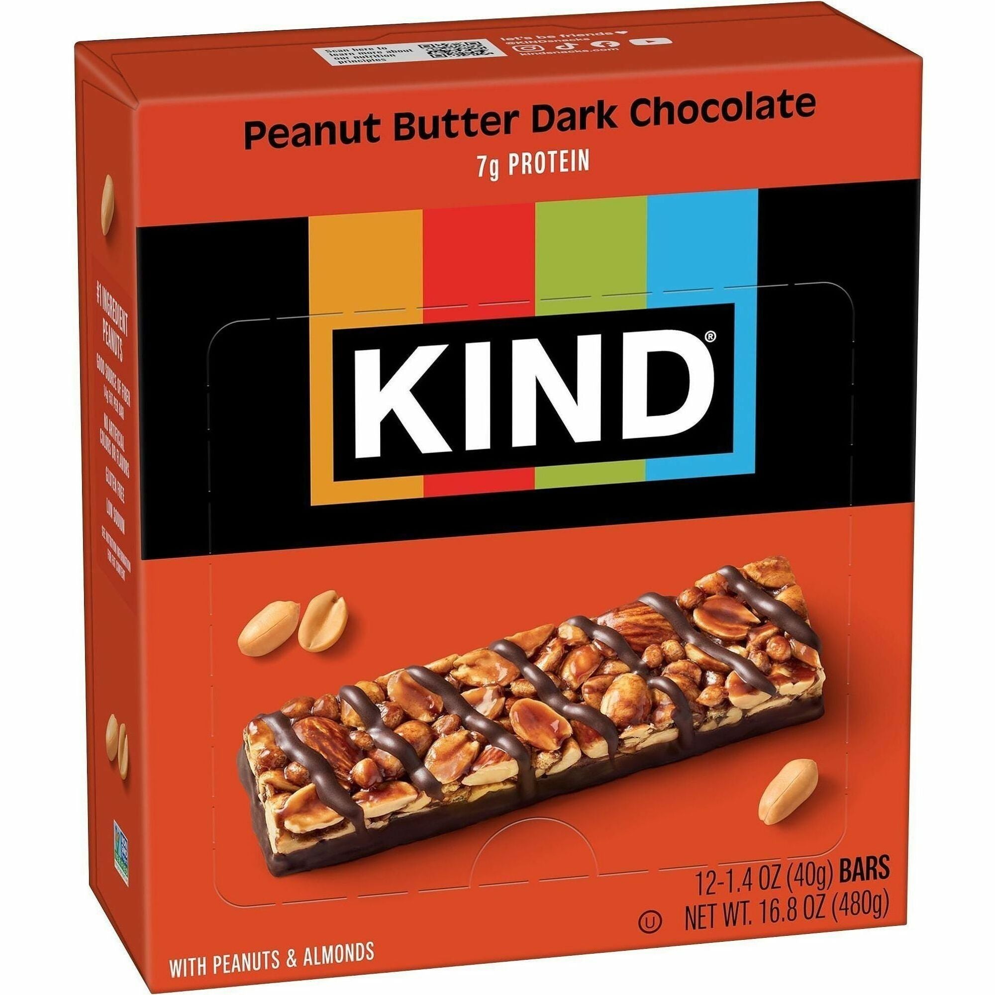 Gluten-free, Wheat-free, Non-GMO, Sulfur dioxide-free, Trans Fat Free, Low Glycemic, Low Sodium - Peanut Butter Dark Chocolate - 1.40 oz - 12 / Box