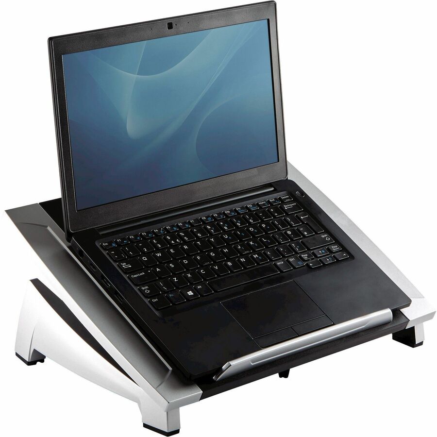 Up to 17" Screen Support - 10 lb Load Capacity - 6.50" Height x 15.06" Width x 10.50" Depth - Desktop - High Performance Steel (HPS) - Black, Silver - Adjustable Angle, Non-skid, Stackable, Adjustable Tilt, Scratch Resistant, Scuff Resistant