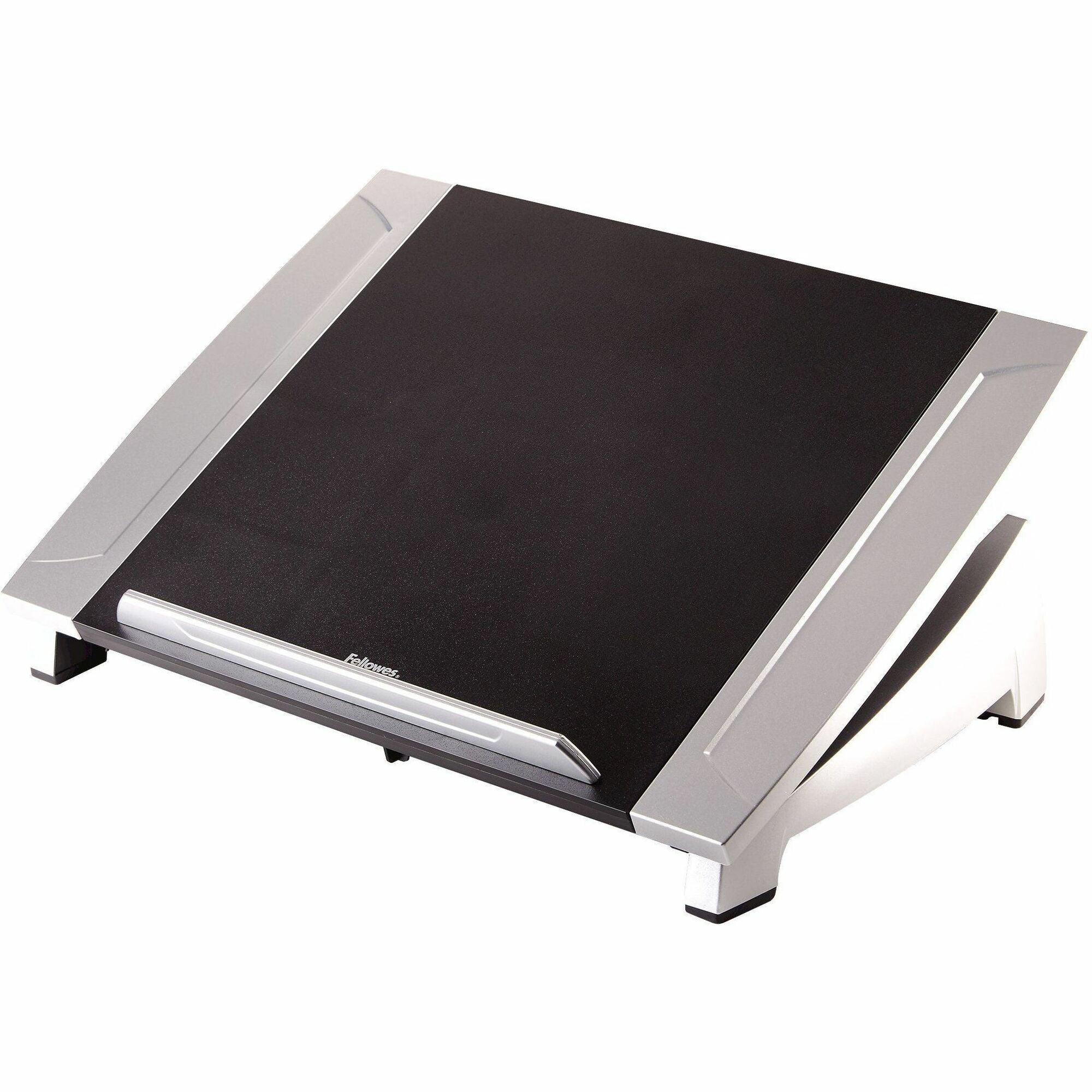 Up to 17" Screen Support - 10 lb Load Capacity - 6.50" Height x 15.06" Width x 10.50" Depth - Desktop - High Performance Steel (HPS) - Black, Silver - Adjustable Angle, Non-skid, Stackable, Adjustable Tilt, Scratch Resistant, Scuff Resistant