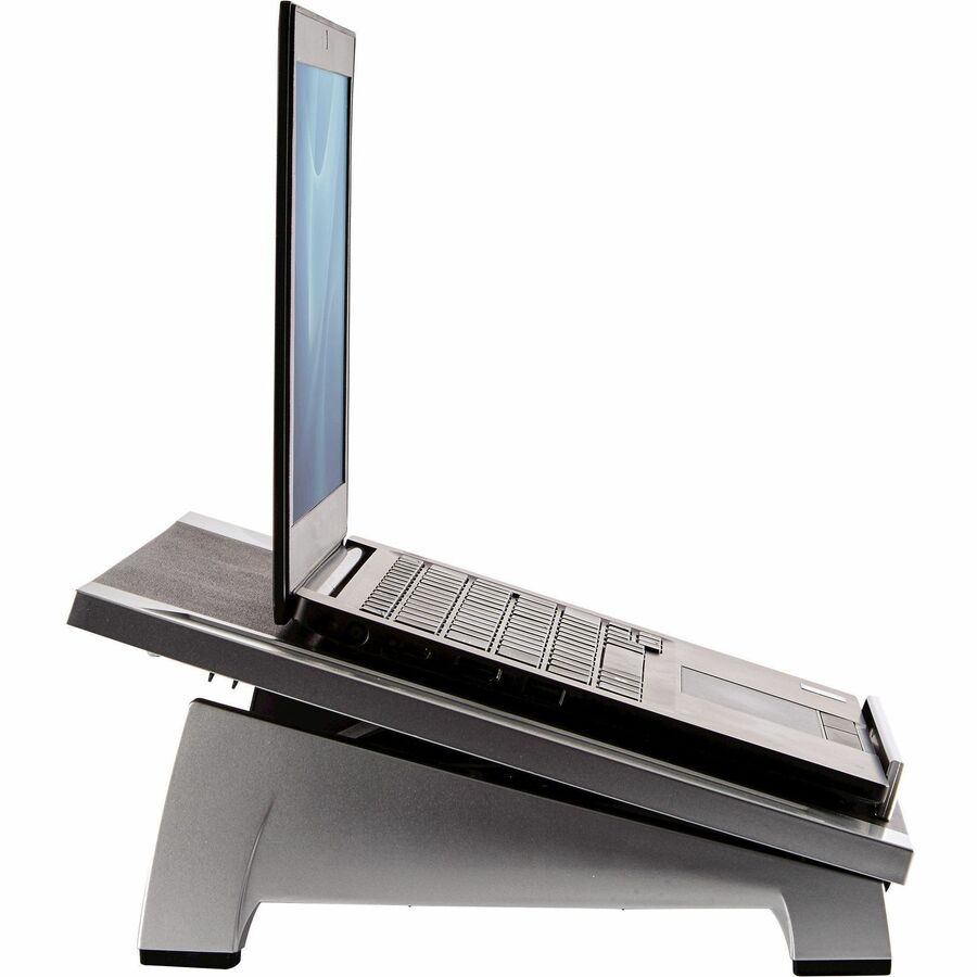 Up to 17" Screen Support - 10 lb Load Capacity - 6.50" Height x 15.06" Width x 10.50" Depth - Desktop - High Performance Steel (HPS) - Black, Silver - Adjustable Angle, Non-skid, Stackable, Adjustable Tilt, Scratch Resistant, Scuff Resistant