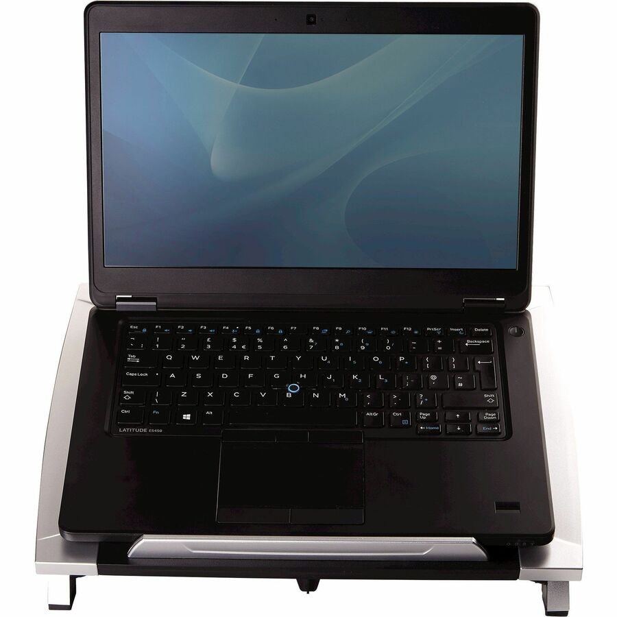 Up to 17" Screen Support - 10 lb Load Capacity - 6.50" Height x 15.06" Width x 10.50" Depth - Desktop - High Performance Steel (HPS) - Black, Silver - Adjustable Angle, Non-skid, Stackable, Adjustable Tilt, Scratch Resistant, Scuff Resistant
