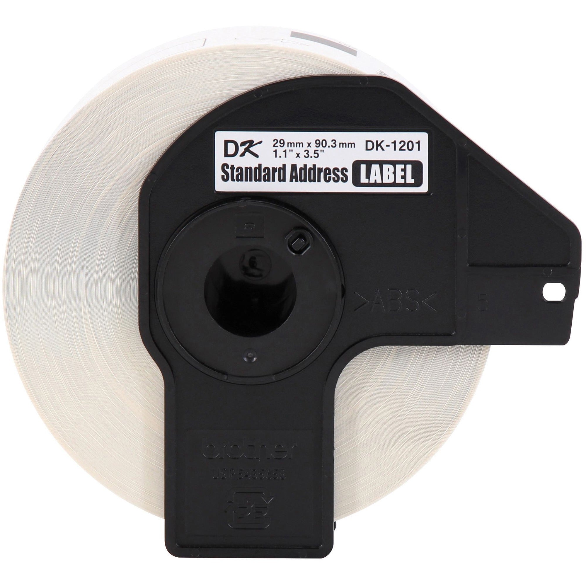 Brother Standard Address Paper Labels - 3 9/64" Width x 1 9/64" Length - Direct Thermal - White - Paper - Die-cut - 400 / Roll - 1 Roll
