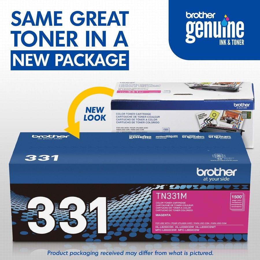 Brother TN331M Original Laser Toner Cartridge - Magenta - 1 Each