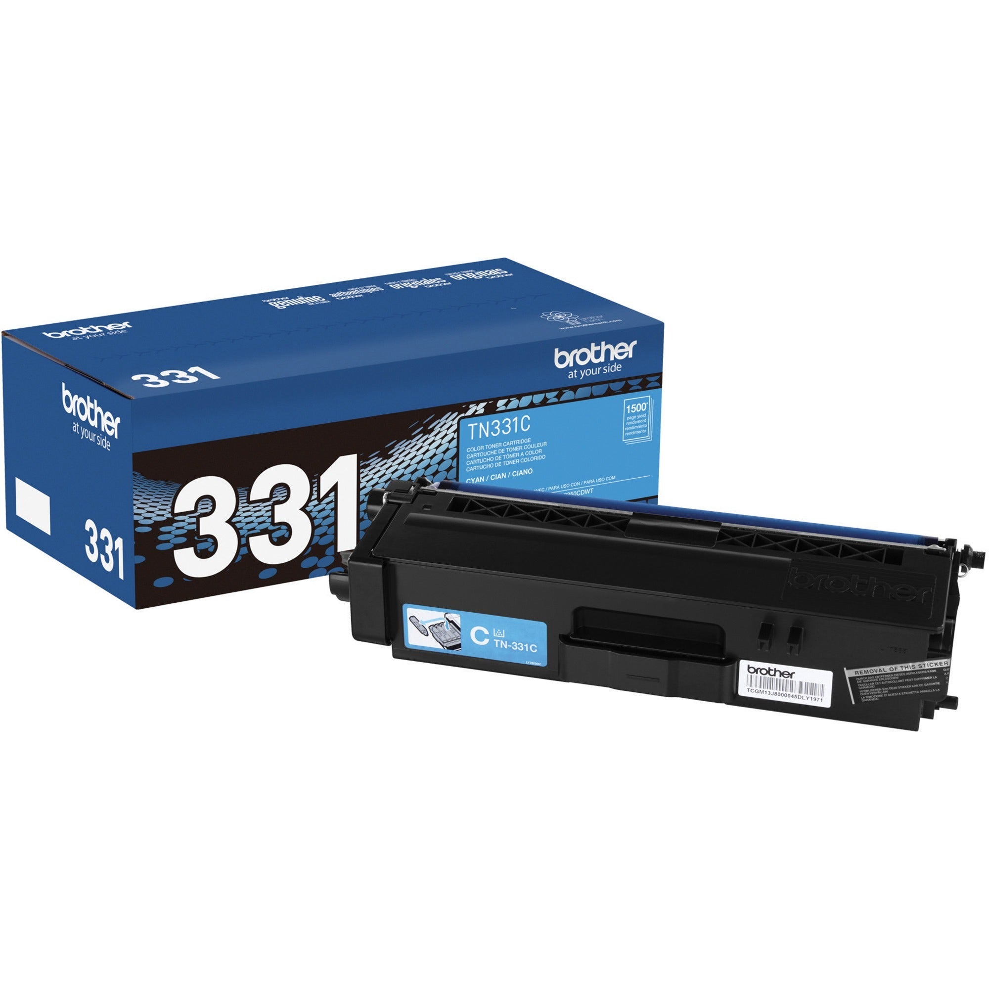 Brother TN331C Original Standard Yield Laser Toner Cartridge - Cyan - 1 Each