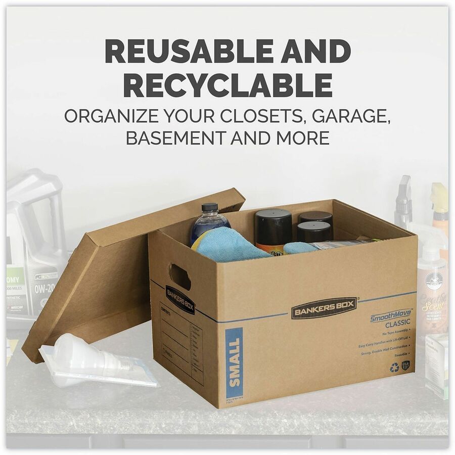 Internal Dimensions: 15" Width x 18" Depth x 14" Height - External Dimensions: 15.5" Width x 19" Depth x 14.5" Height - Lift-off Closure - Kraft - Recycled - 8 / Carton
