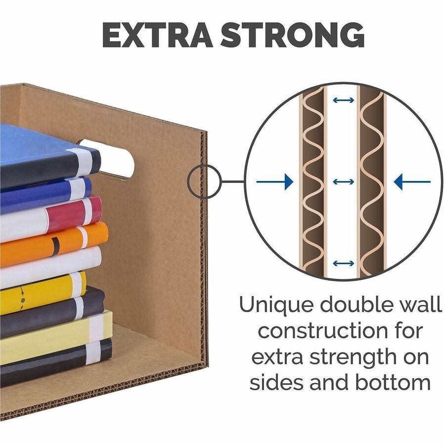 Internal Dimensions: 15" Width x 18" Depth x 14" Height - External Dimensions: 15.5" Width x 19" Depth x 14.5" Height - Lift-off Closure - Kraft - Recycled - 8 / Carton