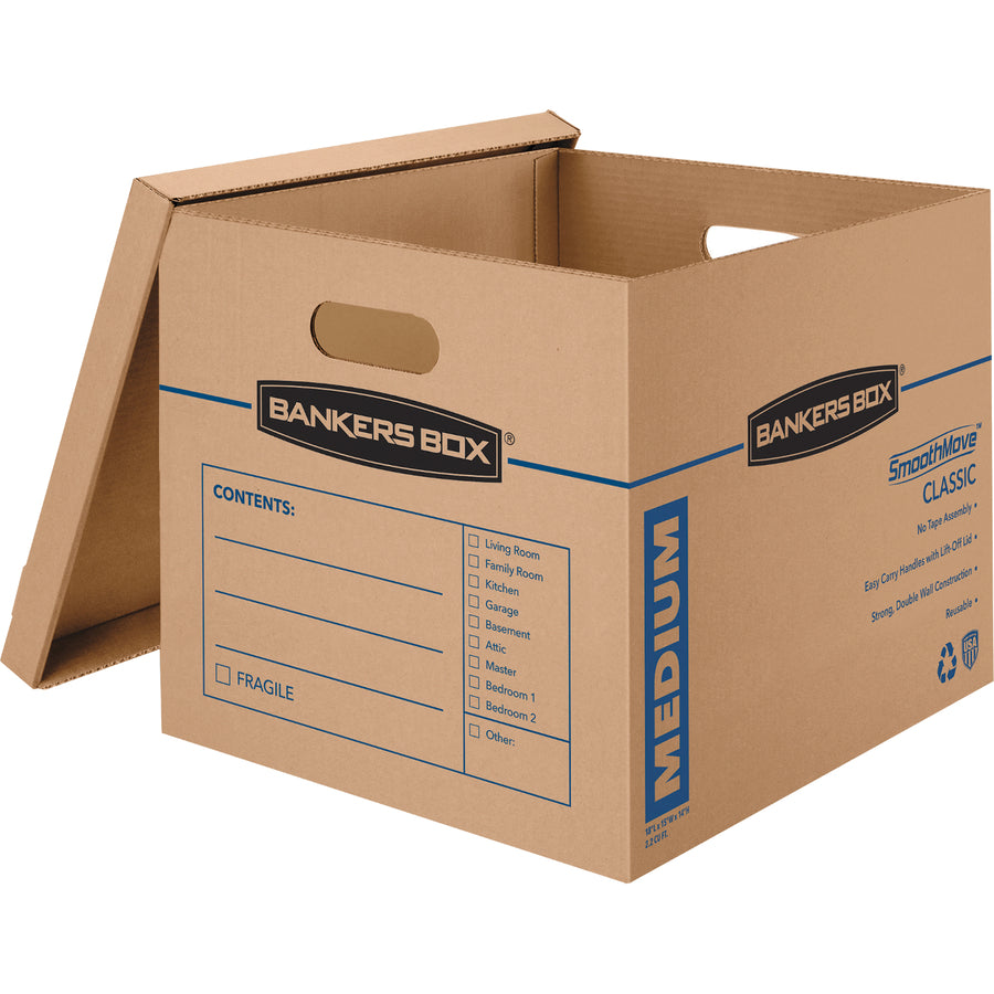 Internal Dimensions: 15" Width x 18" Depth x 14" Height - External Dimensions: 15.5" Width x 19" Depth x 14.5" Height - Lift-off Closure - Kraft - Recycled - 8 / Carton