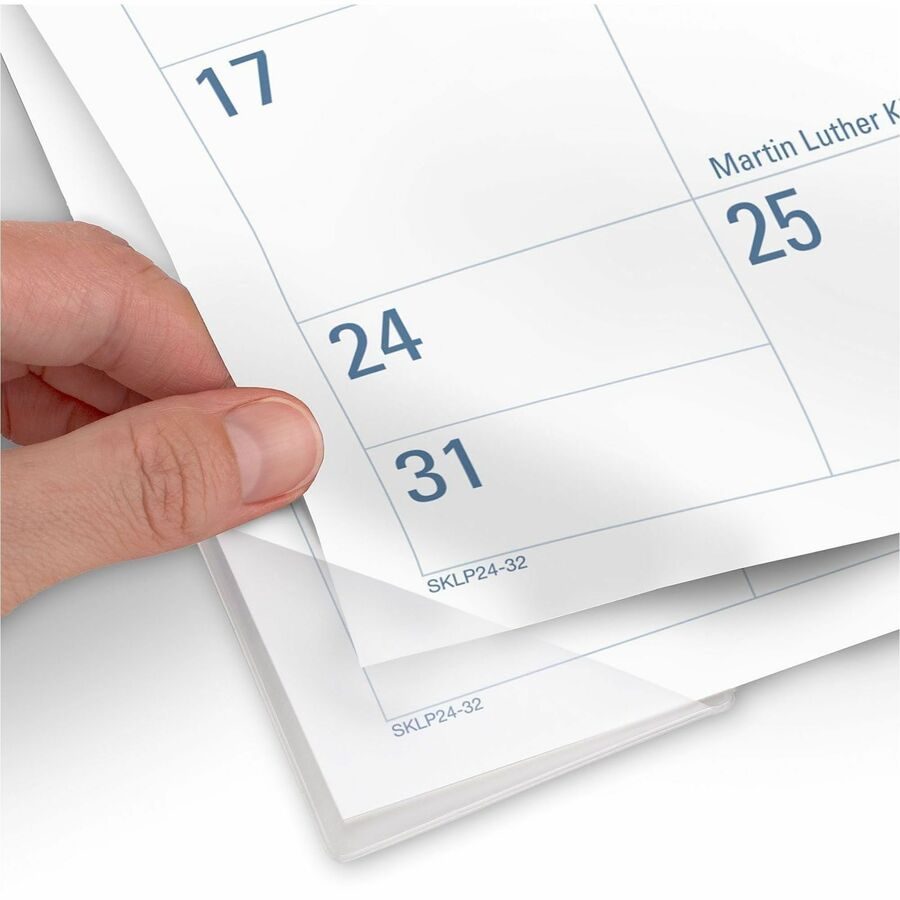 Julian Dates - Monthly - 12 Month - January 2026 to December 2026 - 1 Month Single Page Layout - 22" x 17" Sheet Size - 2.50" x 2.93" Block - Headband - Desk Pad - Multi - Poly - Reference Calendar, Sturdy Back, Durable - 1 Each