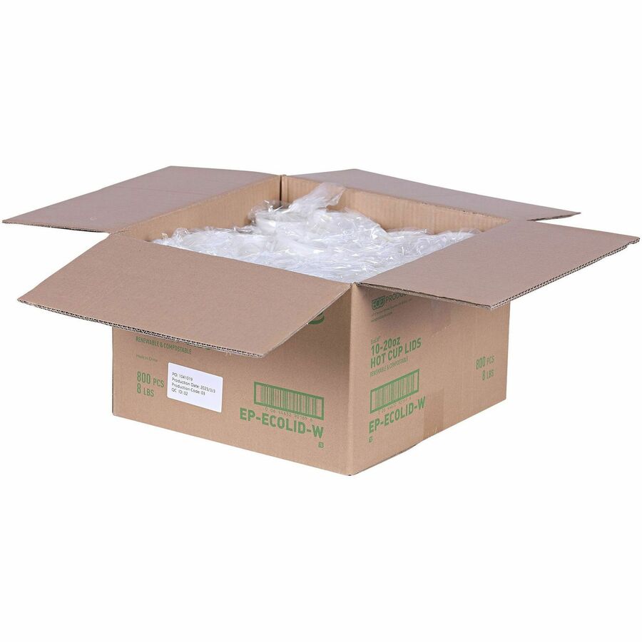 Polylactic Acid (PLA) - White - 50/Pack - 16 / Carton