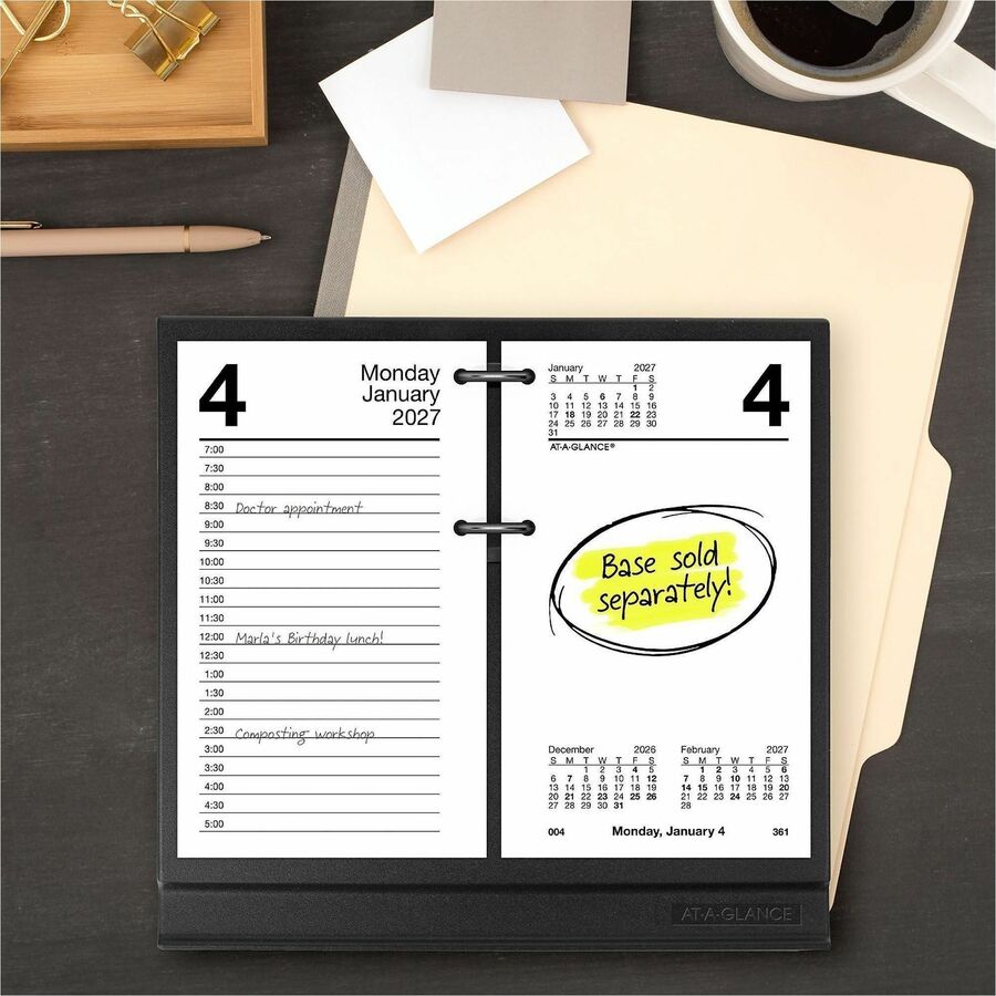 At-A-Glance Recycled Loose-Leaf Desk Calendar Refill