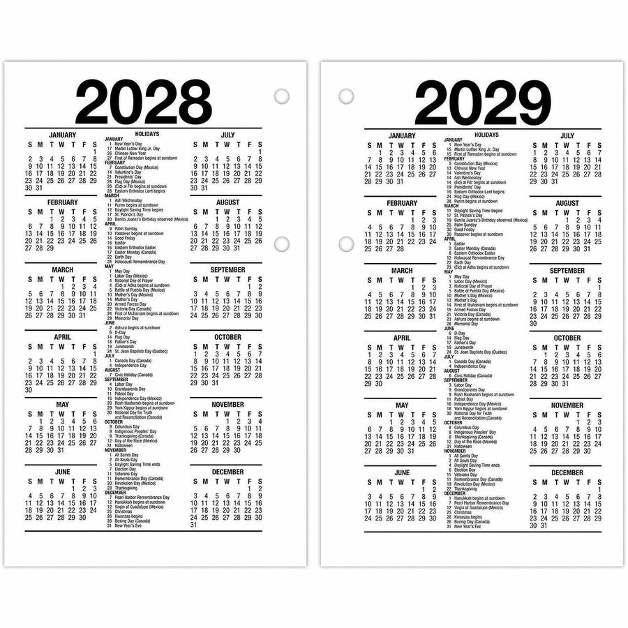 At-A-Glance Recycled Loose-Leaf Desk Calendar Refill