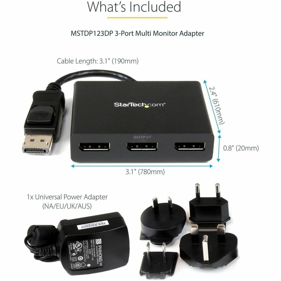 StarTech.com MST hub - DisplayPort to 3x DisplayPort