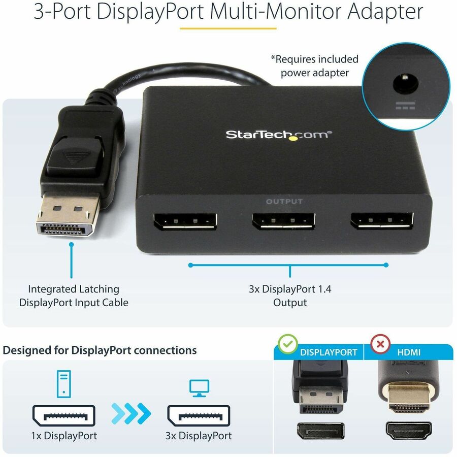 StarTech.com MST hub - DisplayPort to 3x DisplayPort