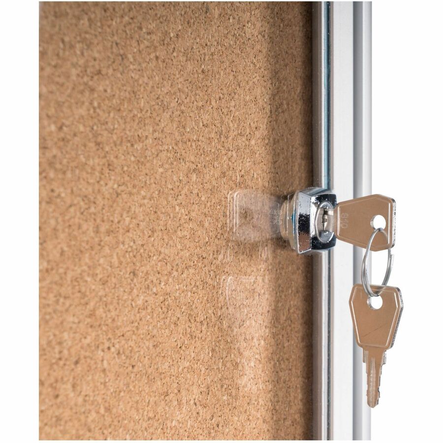 35.55" Board Height x 42.99" Board Width - Cork Surface - Lock, Self-healing, Lightweight - Aluminum Frame - 37.5" Height x 45" Width x 1.4" Depth - 1 Each