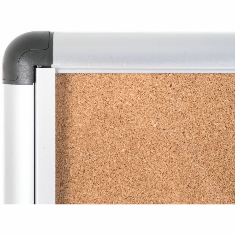35.55" Board Height x 42.99" Board Width - Cork Surface - Lock, Self-healing, Lightweight - Aluminum Frame - 37.5" Height x 45" Width x 1.4" Depth - 1 Each
